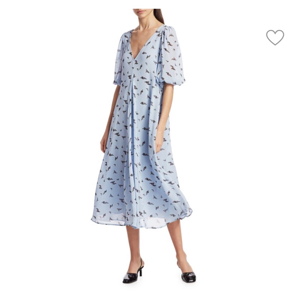 Ganni Floral A-Line Dress